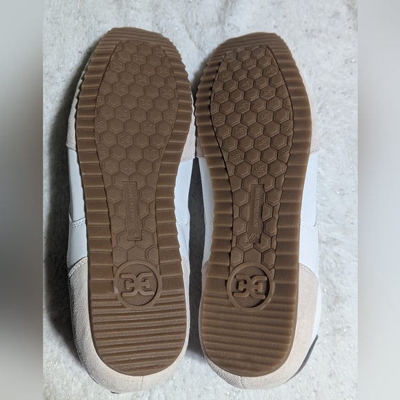 Sam Edelman Zaria Sneakers White Black Suede Lace Up Size 10.5M NIB - Picture 5 of 9